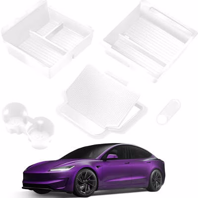 TSLDRV Armrest Hidden Organizer Box Cup Holder