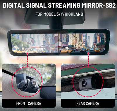 Tesstudio Rearview Dual Way Video Recorder with WiFi and Anti Glare