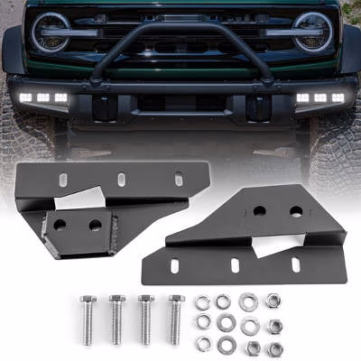 Wsays Front Bumper Triple LED Fog Light Mount