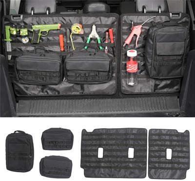 cartaoo Back Seat Cover Storage Organizer with Pockets (5 Pieces)