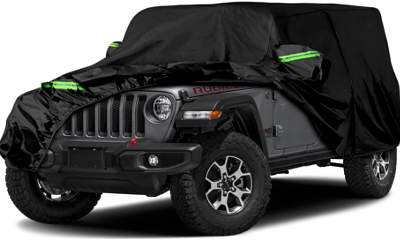 sportuli Waterproof Car Cover with Zipper Door & Windproof Bands