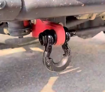 AMBULL Anti Theft D Ring Shackle for Use with Tow Strap Winch Truck Vehicle Recovery