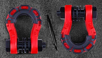 AMBULL D Ring Shackles with Pin for Tow Strap, Winch, Off-Road Truck, Vehicle Recovery