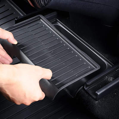 BANKKY Rear Center Console Organizer with Anti-Slip Lid Cover
