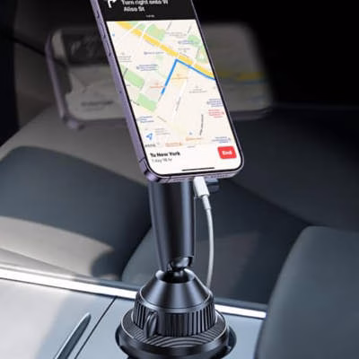 EXELIQ Flexible Magnetic Cup Holder Phone Mount Magsafe for Car, Tesla, Truck, SUVs