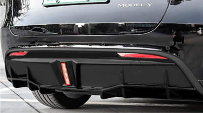 FLAMPETUS Rear Diffuser Bumper Lip with Brake Light