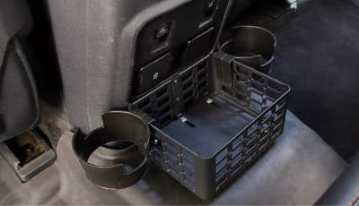 FUNY Floor Rear Seat Cup Holders and Storage Box
