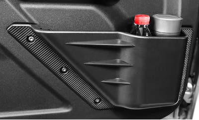 KSGMFED Front and Rear Door Storage Pockets with Cup Holder