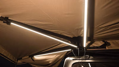 NOVSIGHT 270 Degree Retractable Passenger's Side Awning with Led for Jeep, Truck, SUV, Van