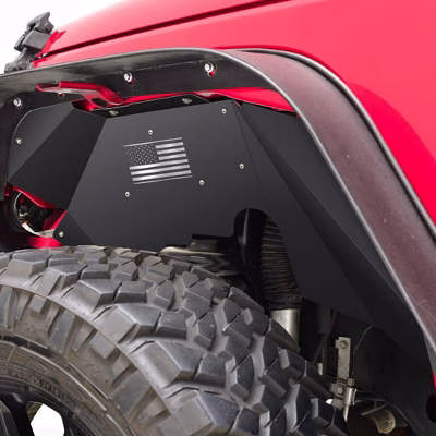 SMALLFATW Front Inner Fender Liner with US Flag Pattern