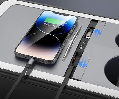 THELIFELICIOUS Retractable Center Console USB Hub