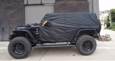 X AUTOHAUX SUV Car Cover with Driver Door Zipper Wrangler JK JL Hardtop and Soft Top