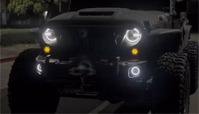Xprite 1200% Brighter Anti Flicker LED Headlights w/ Halo Amber Turn Signal