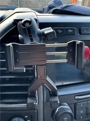 KOQEIEY Vent Cell Phone Holder with 360° Rotation Ball Head Adapter