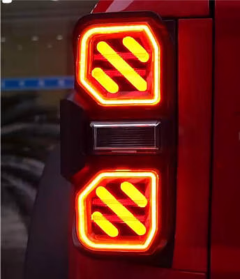 AIGMUX LED Tail Lights, Pair of Red Lens