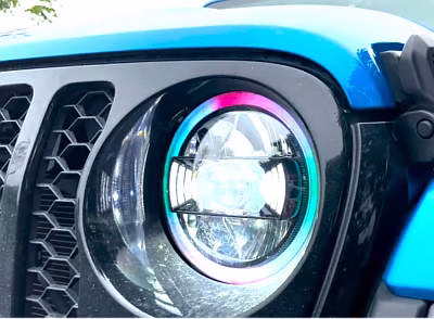 BEEYEO Round Front LED Headlights RGB Halo Ring