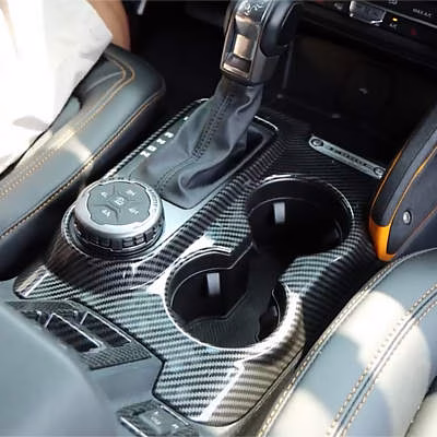 G Carbon Fiber Pattern Center Console Shift Pad Cover