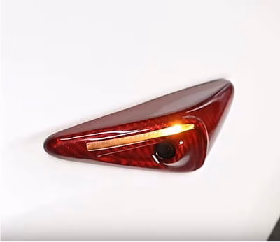 JSWAN Carbon Fiber Body Fender Camera Radar Decor Cover Bright Red