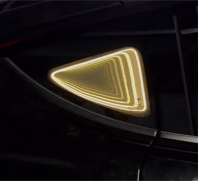 JUPIZEUS LED Rear Hidden Rocket Theme Window Light Strip