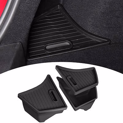 PUOENI Rear Trunk Storage Bins with Lids