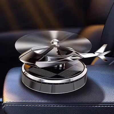 Fancemot Air Fresheners Rotating Solar Airplane or Helicopter with Different Fragrance