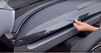Qlhshop Dash Trim Cover Gloss Carbon Fiber