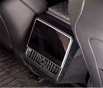 Qlhshop Rear Center Console Air AC Vent Cover Carbon Fibber