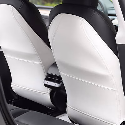 TX-INNO AUTO Leather Seat Back Protector with Organizer Pocket
