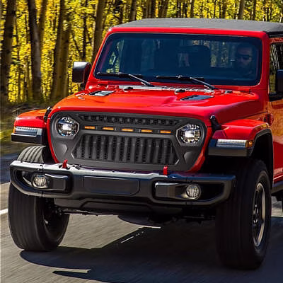 BEEYEO Front Mesh Grill with 5 Amber LED Lights