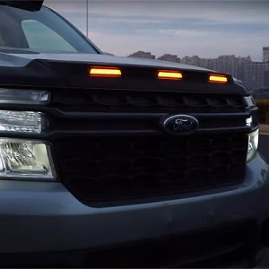 Mabett Hood Deflector Protector with LED Grille Lights