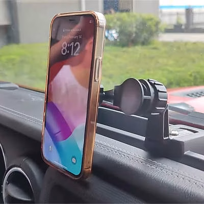 ZKJAYOE Magnetic Phone Holder Dash with Metal Extension Arm Rod
