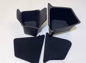 Tesinterest Trunk Storage Bins with Carpeted Lids